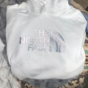 holographic north face hoodie!!